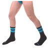 Barcode Berlin Chaussettes Gym Socks Noir-Bleu fluo